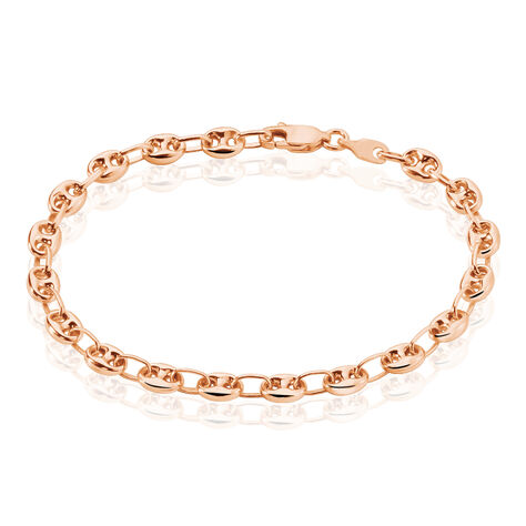 Bracelet Dami Maille Grain De Cafe Or Rose - Bracelets chaîne Femme | Histoire d’Or