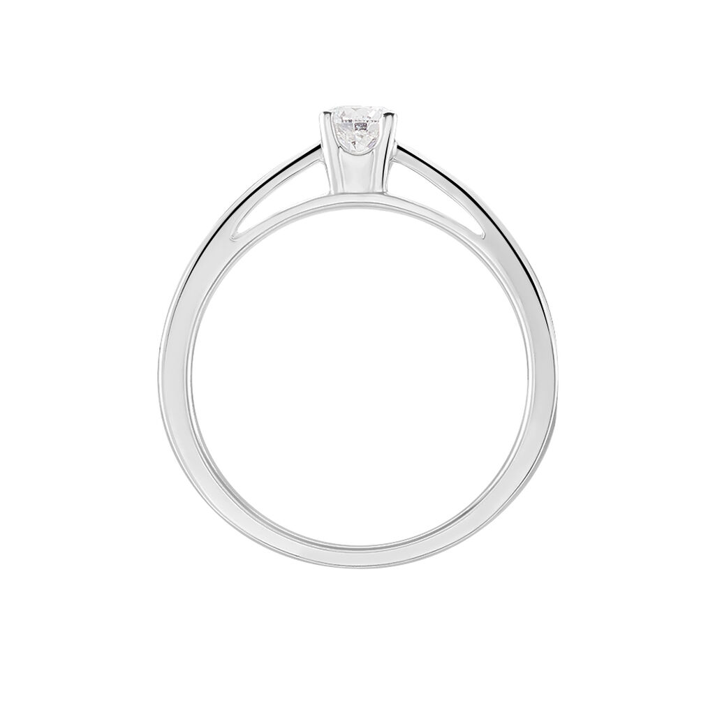 Bague Solitaire Iris Or Blanc Diamant - Bagues solitaires Femme | Histoire d’Or