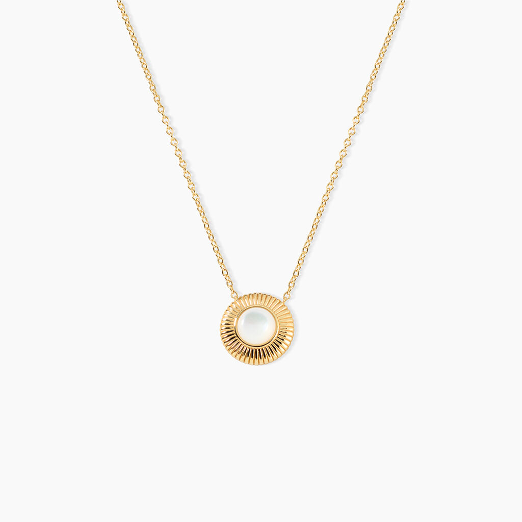 Collier Osana Argent Dor&eacute; A L'Or 750/1000 Nacre - Colliers Femme | Histoire d&rsquo;Or
