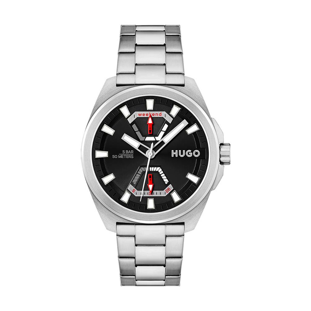 Montre Hugo Expose Noir - Montres Homme | Histoire d’Or