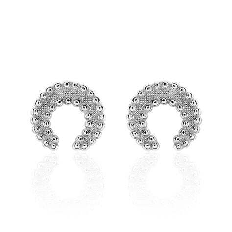 Boucles D'oreilles Puces Vaea Argent Blanc - Boucles d'oreilles fantaisie Femme | Histoire d’Or