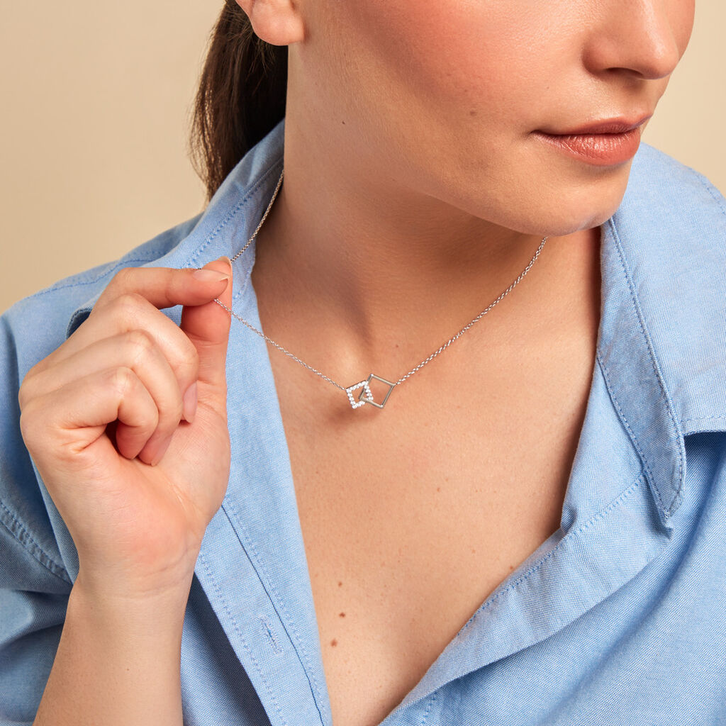 Collier Manoela Argent Blanc Oxyde De Zirconium - Nouveautés Femme | Histoire d’Or