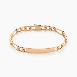 Bracelet Identité Bixente Plaqué Or Jaune - Gourmettes Homme | Histoire d’Or
