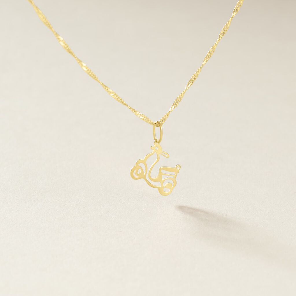 Pendentif Julius Scooter Or Jaune - Pendentifs Famille | Histoire d’Or