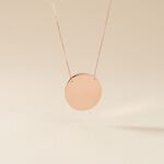 Collier Pastille Gravable Or Rose - Colliers Naissance Femme | Histoire d&rsquo;Or