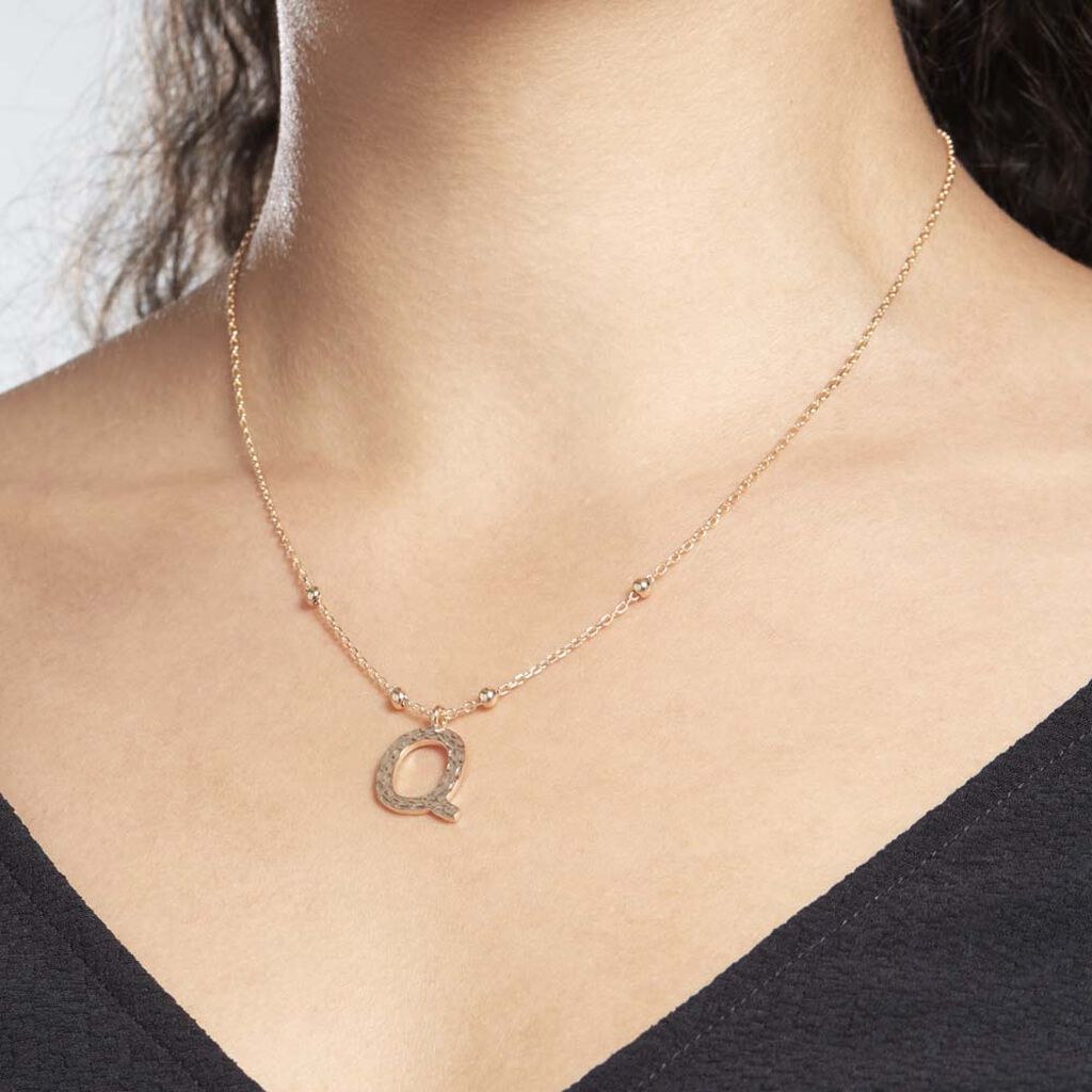 Collier Plaqué Or Jaune Lettra - Colliers fantaisie Femme | Histoire d’Or