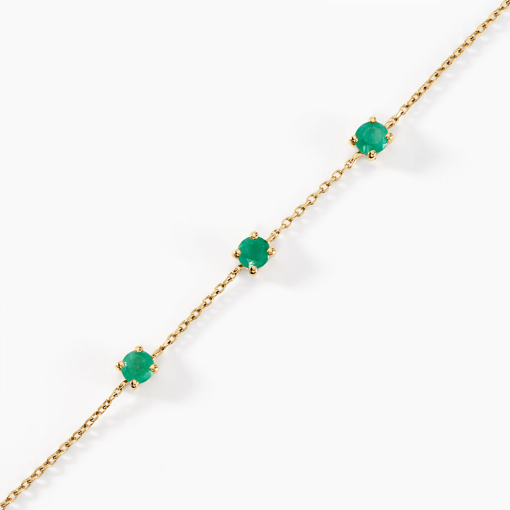 Bracelet Esmerald Rendez-vous Or Jaune Emeraude - Bracelets Femme | Histoire d&rsquo;Or
