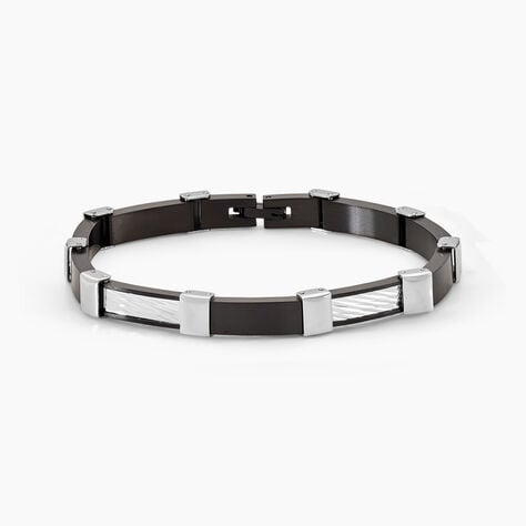Bracelet Jack Acier Blanc Noir - Bracelets Homme | Histoire d&rsquo;Or