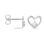 Boucles D'oreilles Puces Argent Blanc Sabino Oxydes De Zirconium - Boucles d'oreilles fantaisie Femme | Histoire d&rsquo;Or