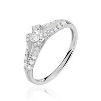 Bague Solitaire Aphrodite Or Blanc Diamant