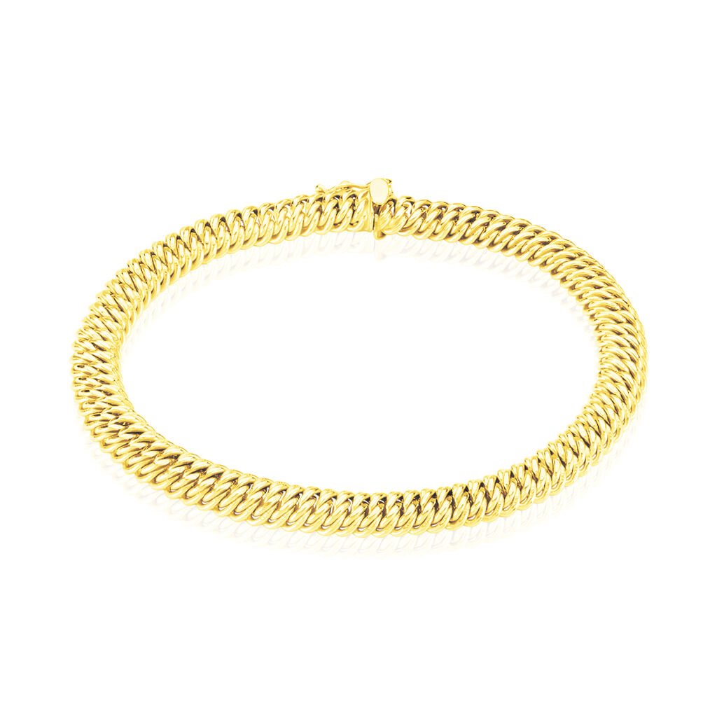 Bracelet Jimmy Maille Americaine Or Jaune - Bracelets cha&icirc;ne Femme | Histoire d&rsquo;Or