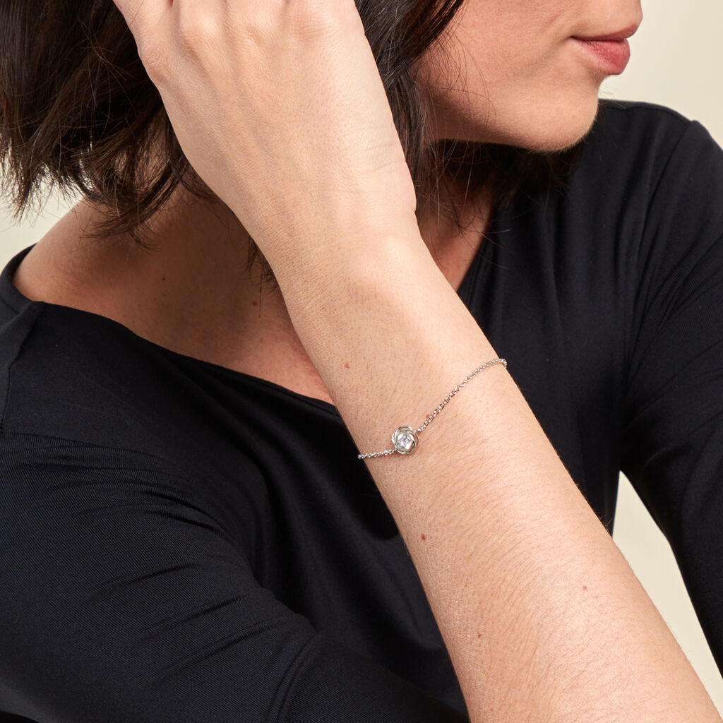 Bracelet Cyllene Argent Blanc Oxyde De Zirconium - Bracelets Femme | Histoire d’Or