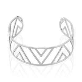Bracelet Manchette Mathilde Acier Blanc - Bracelets fantaisie Femme | Histoire d’Or