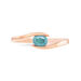 Bague Camilia Or Rose Aigue Marine