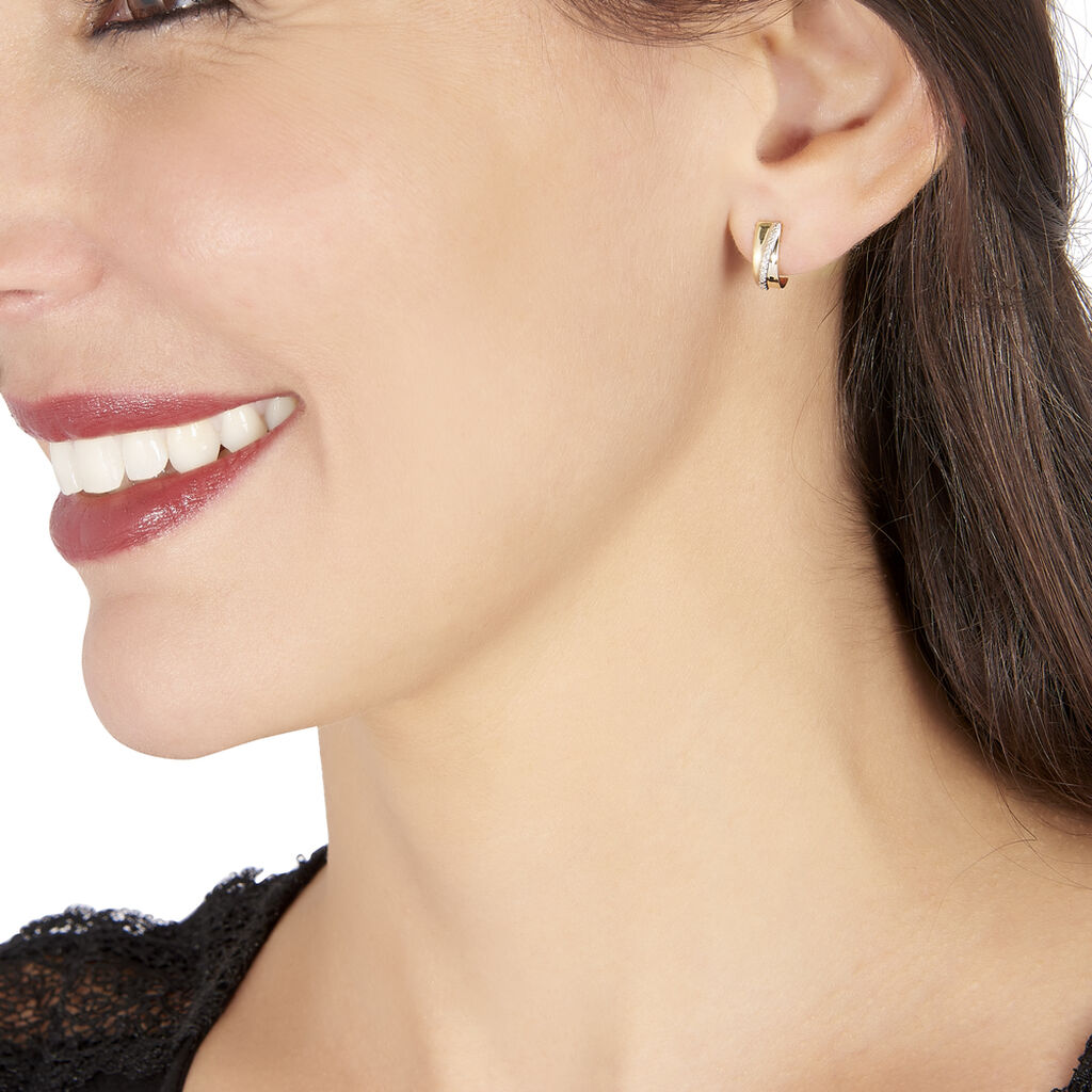 Créoles Timira Or Jaune Diamant - Boucles d'oreilles créoles Femme | Histoire d’Or