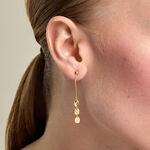 Boucles D'Oreilles Pendantes Lueur Argent Dor&eacute; A L'Or 750/1000 - Boucles d'oreilles pendantes Femme | Histoire d&rsquo;Or