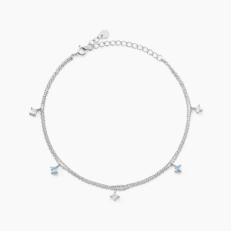 Cha&icirc;ne De Cheville Heidi Argent Blanc Oxyde De Zirconium - Cha&icirc;nes de cheville Femme | Histoire d&rsquo;Or