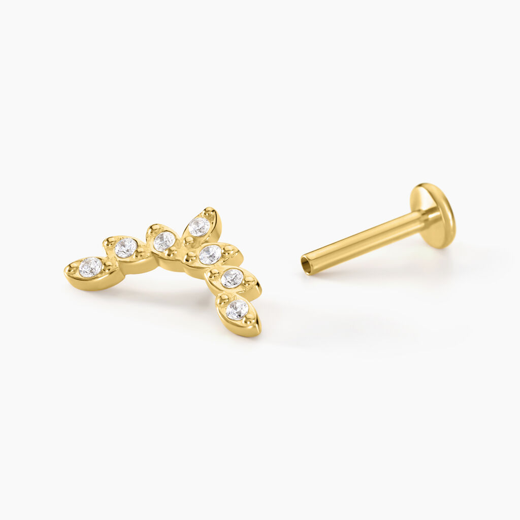 Piercing D'hélix Annecy Acier Jaune Cristal - Boucles d'oreilles fantaisie Femme | Histoire d’Or