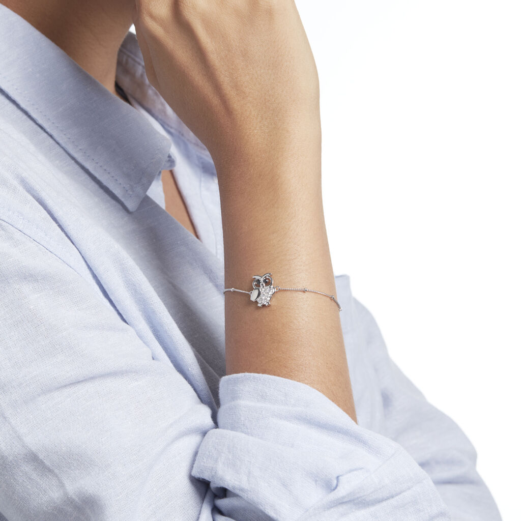 Bracelet Argent Trine Oxydes De Zirconium - Bracelets fantaisie Femme | Histoire d’Or