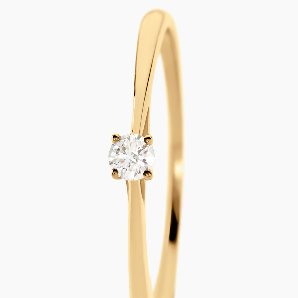 Bague Solitaire Aphrodite Or Jaune Diamant - Bagues solitaires Femme | Histoire d’Or