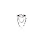 Boucle D'oreille Puce Unitaire Duane Argent Blanc Oxyde De Zirconium - Boucles d'oreilles fantaisie Femme | Histoire d&rsquo;Or