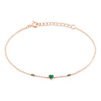 Bracelet Déclaration Argent Rose Oxyde De Zirconium