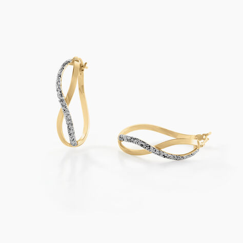 Créoles Micha Or Bicolore - Boucles d'oreilles créoles Femme | Histoire d’Or