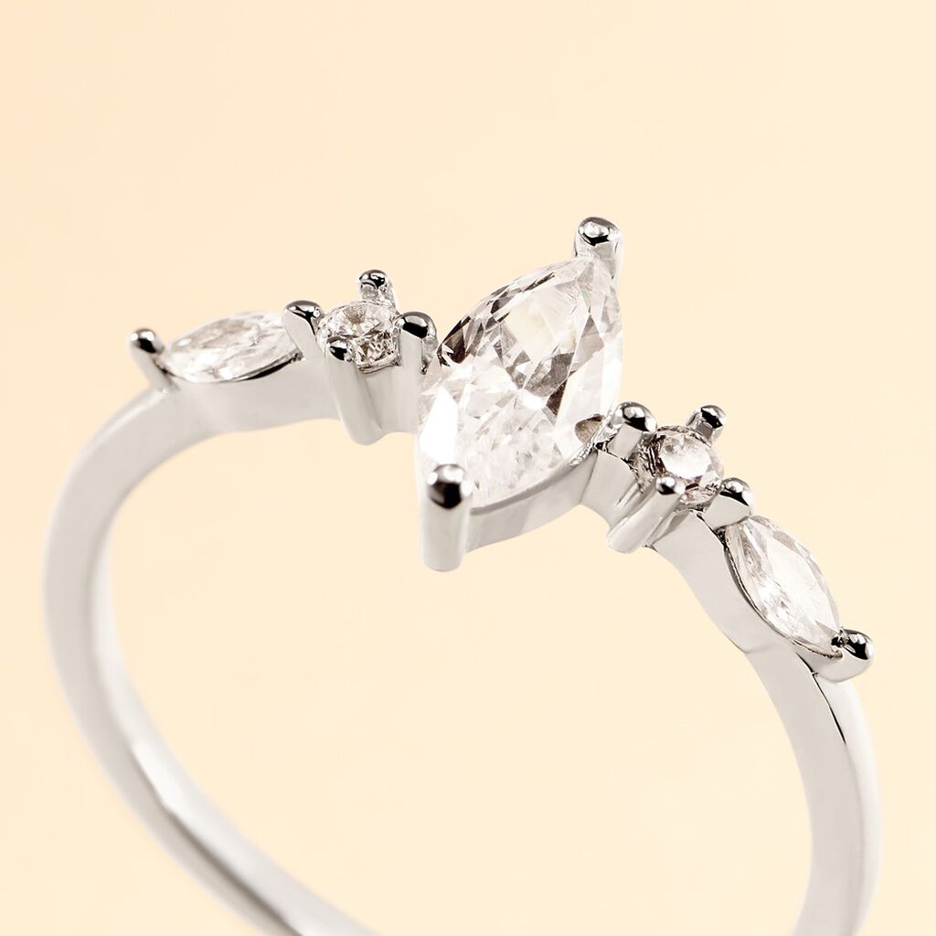 Bague Winter Sweetness Argent Blanc Oxyde De Zirconium - Bagues solitaires Femme | Histoire d’Or