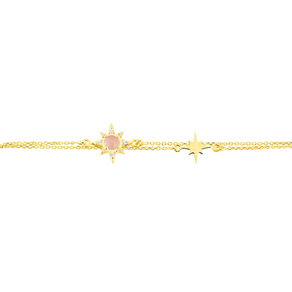 Bracelet Terrie Or Jaune Calcedoine Et Oxyde De Zirconium - Bracelets Femme | Histoire d’Or