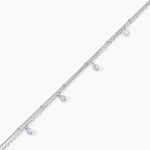 Cha&icirc;ne De Cheville Heidi Argent Blanc Oxyde De Zirconium - Cha&icirc;nes de cheville Femme | Histoire d&rsquo;Or