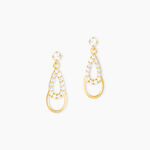 Boucles D'oreilles Pendantes Britain Or Jaune Oxyde De Zirconium - Boucles d'oreilles pendantes Femme | Histoire d&rsquo;Or