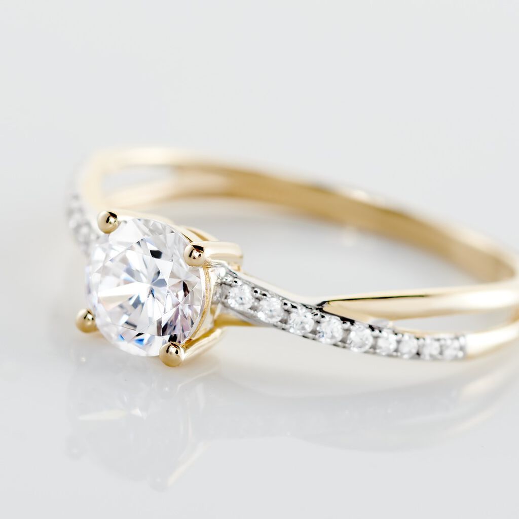 Bague Dana Or Jaune Oxyde De Zirconium - Bagues solitaires Femme | Histoire d’Or