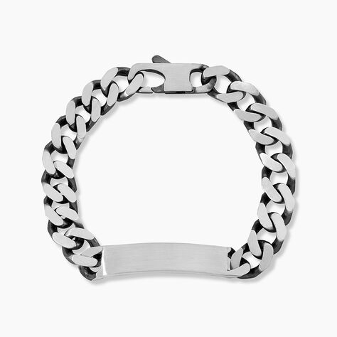 Bracelet Identit&eacute; Casper Argent Gris - F&ecirc;te des p&egrave;res Homme | Histoire d&rsquo;Or