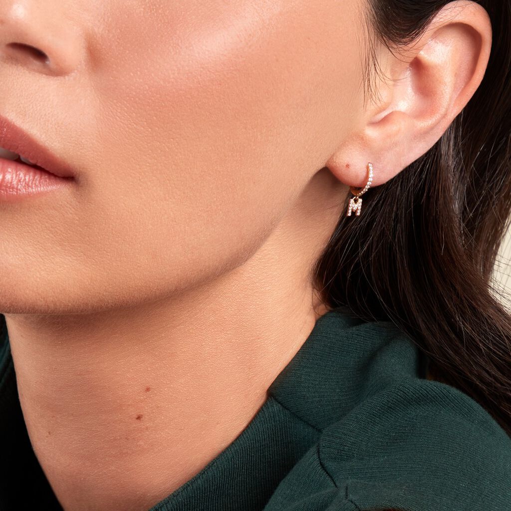 Créole Unitaire Léria Or Jaune Oxydes De Zirconium - Boucles d'oreilles créoles Femme | Histoire d’Or