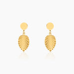 Boucles D'oreilles Pendantes Hristina Acier Jaune - Boucles d'oreilles fantaisie Femme | Histoire d&rsquo;Or