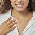 Collier Crista Or Blanc Emeraude Et Diamant - Colliers Femme | Histoire d&rsquo;Or
