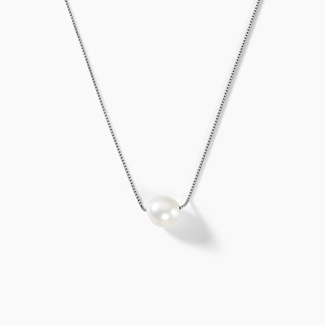 Collier Rada Maille Venitienne Argent Blanc Perle De Culture - Colliers fantaisie Femme | Histoire d’Or