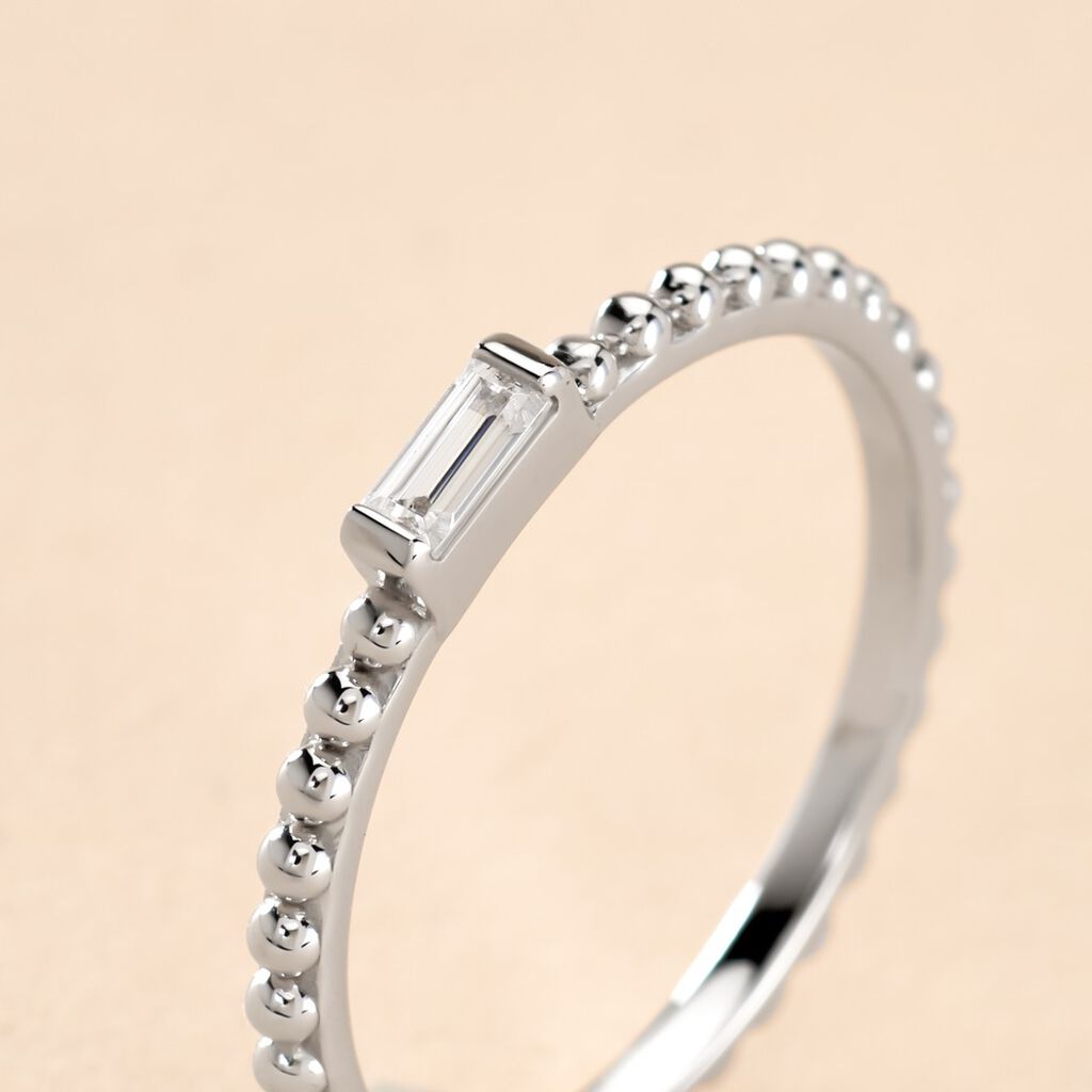 Bague Cherish Argent Blanc Oxyde De Zirconium - Bagues solitaires Femme | Histoire d&rsquo;Or