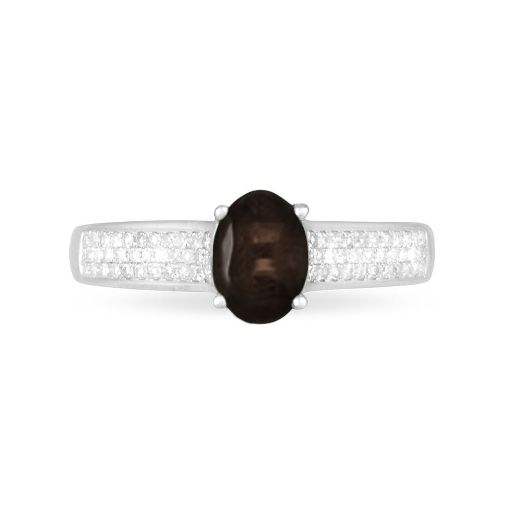 Bague Crista Or Blanc Quartz Et Diamant - Bagues solitaires Femme | Histoire d’Or