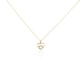 Collier Abeni Or Jaune Diamant - Colliers Coeur Femme | Histoire d’Or