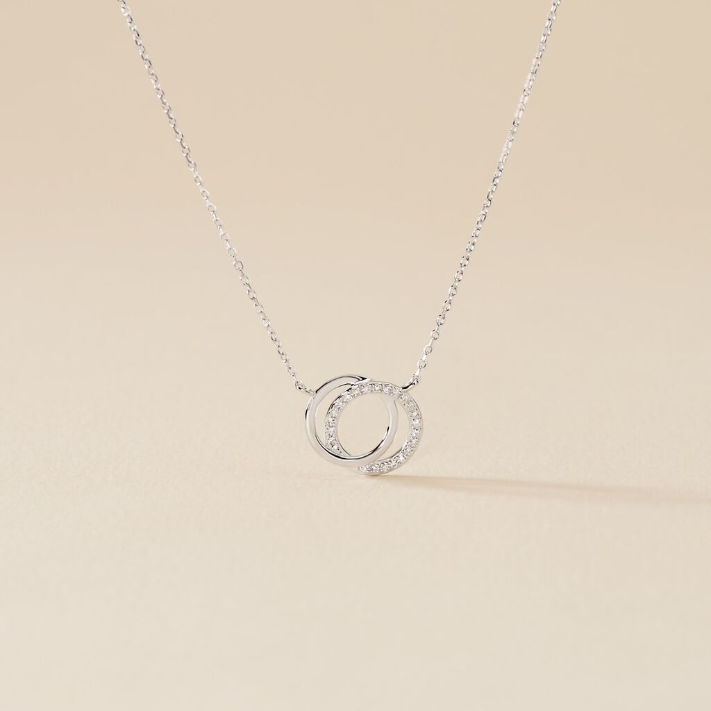 Collier Or Blanc Tresha Diamants - Colliers Femme | Histoire d’Or