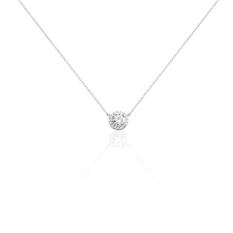 Collier Eurycide Or Blanc Oxyde De Zirconium - Colliers Femme | Histoire d’Or