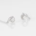 Boucles D'oreilles Puces Vrille Accompagnee Or Blanc Diamant - Clous d'oreilles Femme | Histoire d’Or