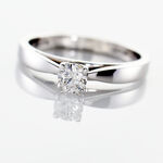 Bague Solitaire Loren Or Blanc Diamant - Bagues solitaires Femme | Histoire d&rsquo;Or