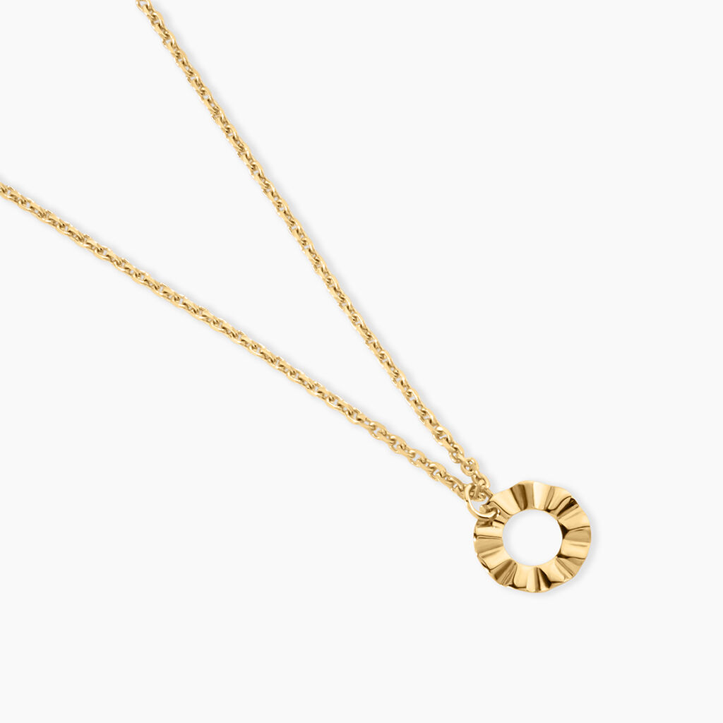 Collier Eclats Solaires Argent Dor&eacute; A L'Or 750/1000 - Bijoux sans pierre Femme | Histoire d&rsquo;Or