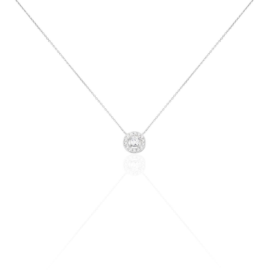 Collier Star Or Blanc Oxyde De Zirconium - Colliers Femme | Histoire d&rsquo;Or
