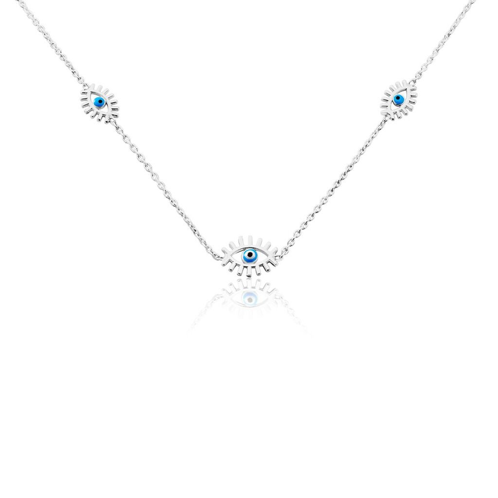 Collier Parad'eyes Argent Blanc