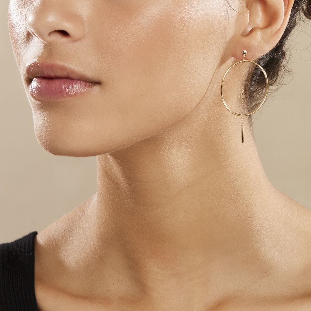 Créoles Roxana Cercles Ajourés Or Jaune - Boucles d'oreilles créoles Femme | Histoire d’Or