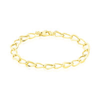 Bracelet Joice Maille Alternée Et Godronne Or Jaune