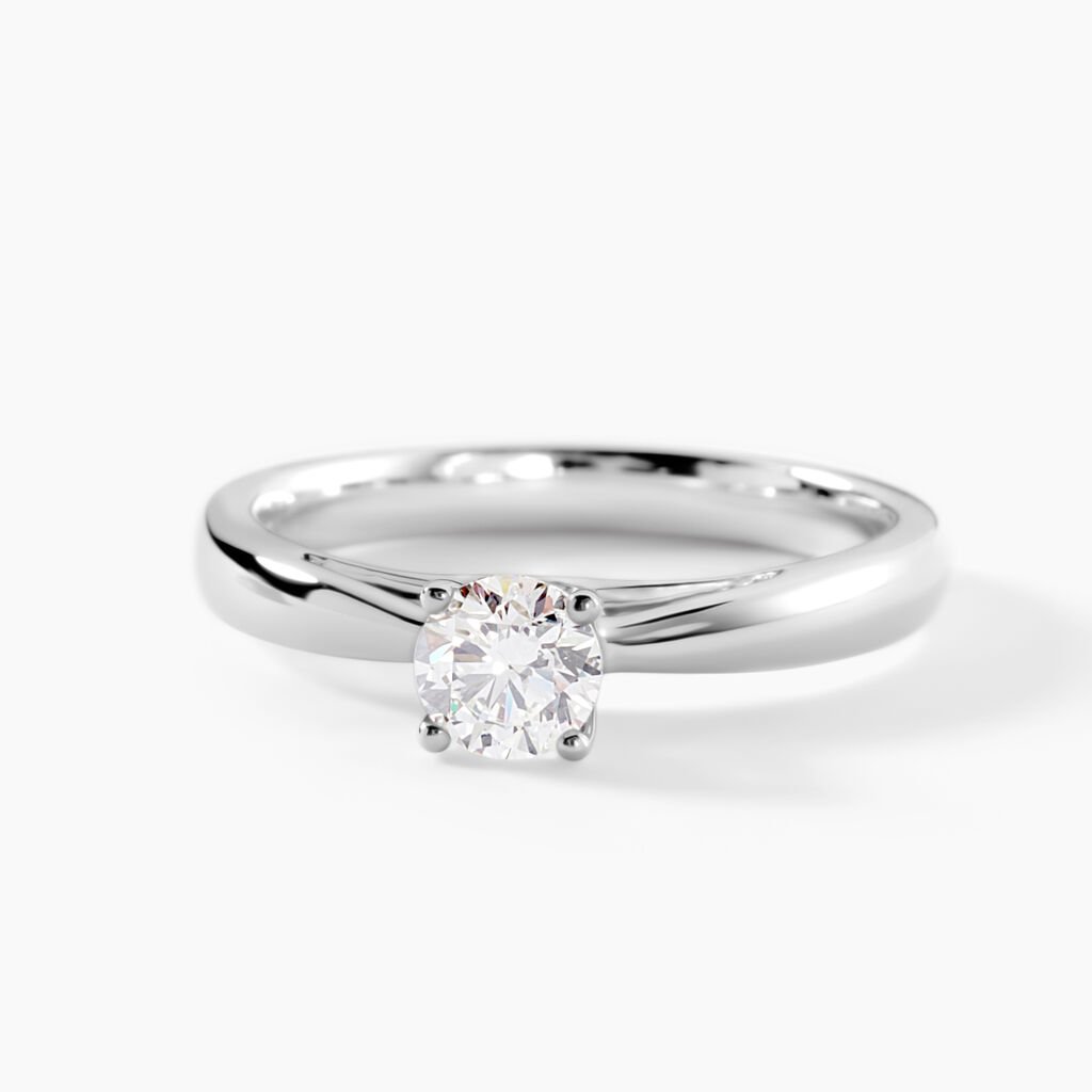 Bague Solitaire Iris Or Blanc Diamant - Bagues solitaires Femme | Histoire d&rsquo;Or